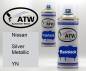 Preview: Nissan, Silver Metallic, YN: 400ml Sprühdose + 400ml Klarlack - Set, von ATW Autoteile West.